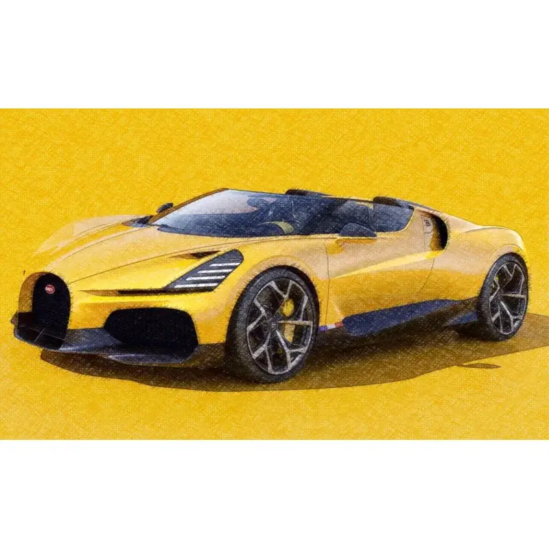 Dagaanbieding 1/18 BUGATTI MISTRAL-Geel NIEUW FA 24 Miniatuur