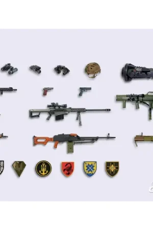 Betrouwbaar Infantry weapons and chevrons of the Armed Forces of Ukraine (100% new molds) Schaalmodel