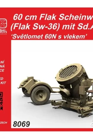 Lage Prijs 60 cm Flak Scheinwerfer (Flak Sw-36) mit Sd.Ah.51 / Sv?tlomet 60N s vlekem 1/48 Accessoire