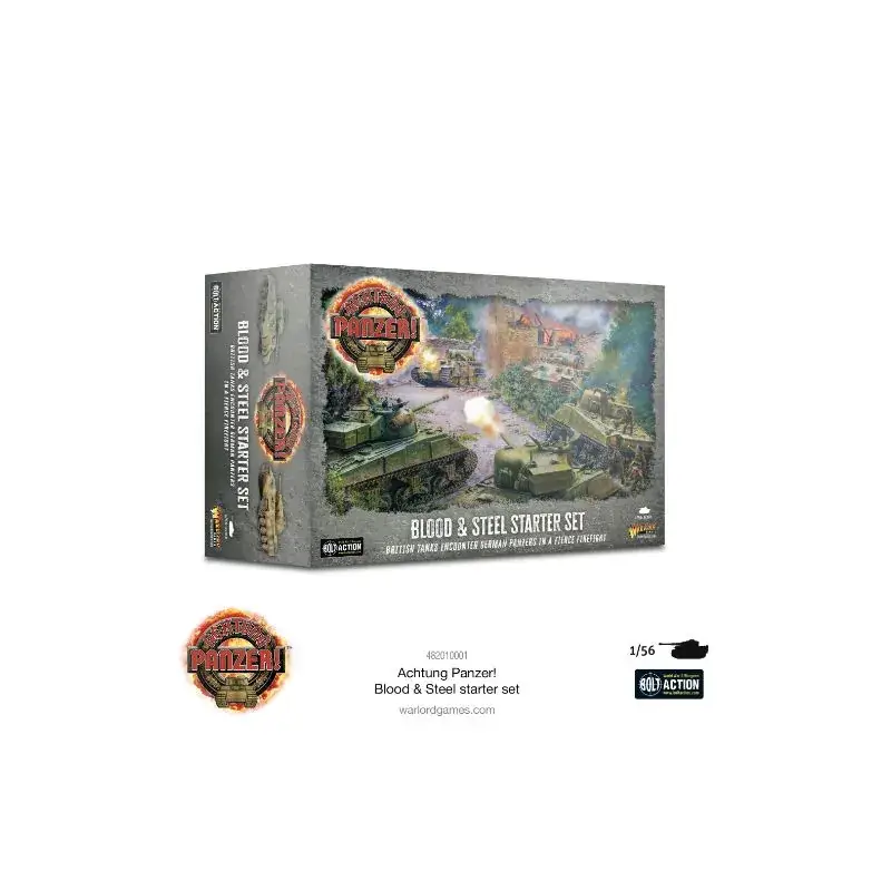 Tijdelijk Beschikbaar Achtung Panzer! Blood & Steel Starter Set (English) Figuur spellet