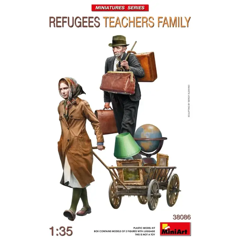 Betrouwbaar Refugees teachers familybox contains models of 2 figures with luggage Figuren