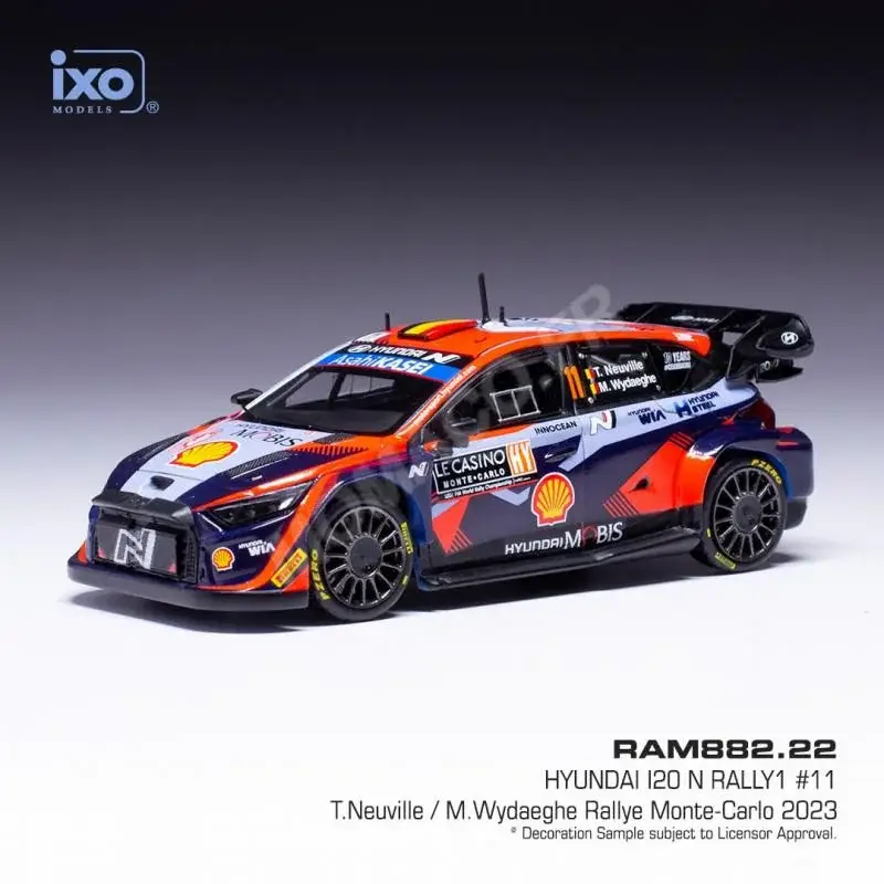 Koopje Hyundai i20 n 11 neuville/wydaeghe rallye wrc1 monte carlo 2023 Miniatuur