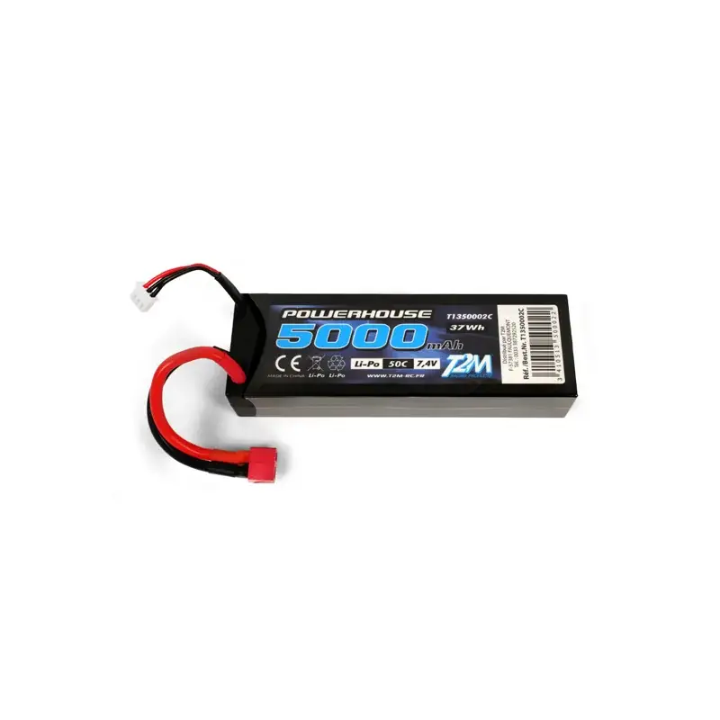LiPo battery 2S 7.4V 5000 mAh 50C Lipo Accu Voordeelprijs
