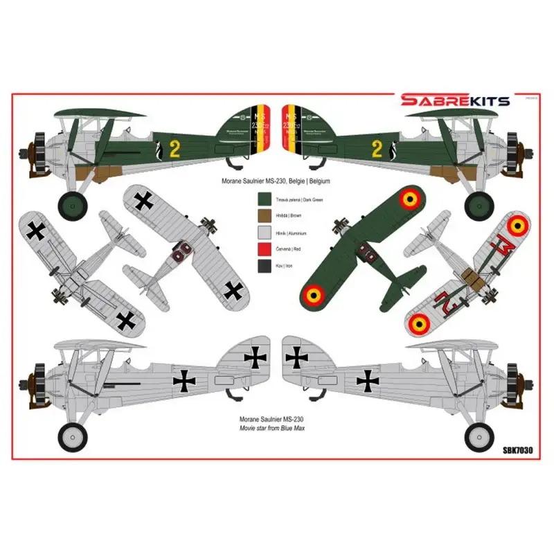 Express Levering Morane-Saulnier MS.230 (Belgium, Czechoslovakia, France, Blue Max movie) ex-Heller/Smer