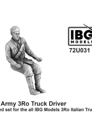 Beperkte Voorraad IBG MODELS: 1/72; Italian Army 3Ro Truck Driver (3d printed - 1 figure) Figuren