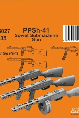 PPSh-41 Soviet Submachine Gun 1/35 Model van vuurwapen Op = Op
