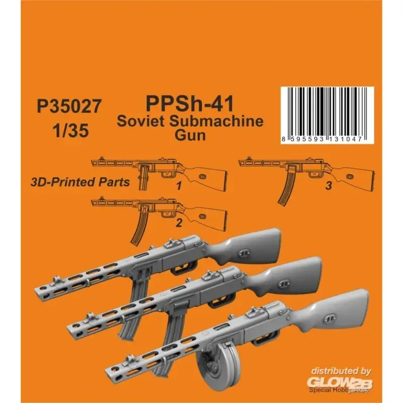 PPSh-41 Soviet Submachine Gun 1/35 Model van vuurwapen Op = Op
