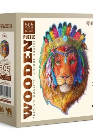 Fabrieksprijs Houten stadspuzzel: MYSTIC LION 505/80, houten, 8+