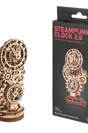 Must-Have UGEARS Mechanische modellen: GEARS 8x13,5x5,3cm, 40 stuks, montagetijd 1 uur, doos 20,3x9,2x1,4cm, houten, 8+