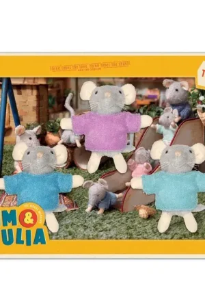 Sam&Julia PLUCHE: DRIEVOUDIGE POPPEN 8 cm, in doos, 18 m+ Laatste Kans