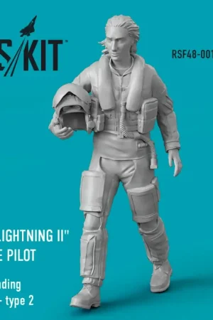 F-35 'Lightning II' female pilot (in a standing position- type 2) (3D Printed) Figuren Laatste Kans