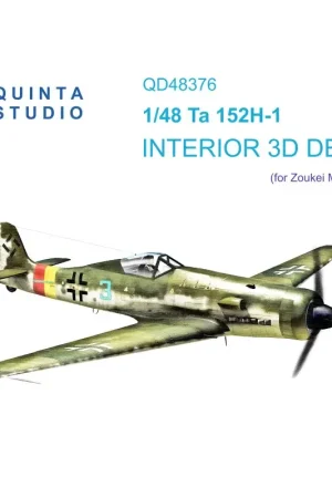 Focke-Wulf Ta-152H 3D-Printed & colored Interior on decal paper (designed to be used with Zoulei-Mura kits) Beperkt Aanbod