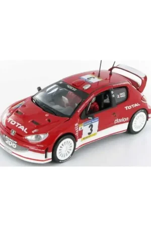 Flitsaanbieding Peugeot 206 wrc panizzi catalonia 2003 Miniatuur