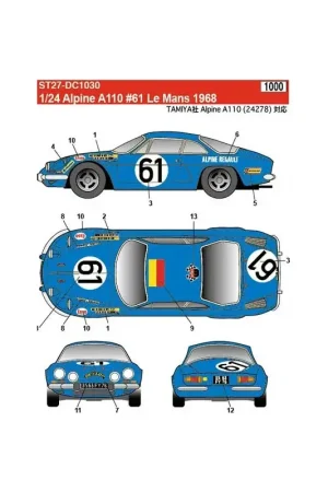Gereduceerde Prijs Renault alpine a110 Decal