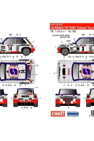 Renault 5 turbo sodicom corse 1982 Decal Laatste Versie