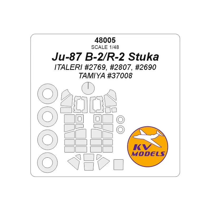 Alleen Vandaag Ju-87 B-2/R-2 Stuka (ITALERI 2769, 2807, 2690 / TAMIYA 37008) + wheels masks Accessoire