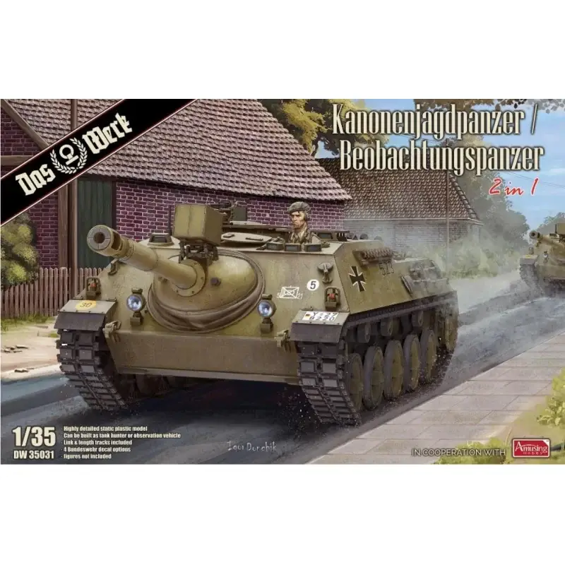 Beperkte Voorraad 90mm Kanonenjagdpanzer / Beobachtungspanzer Schaalmodel