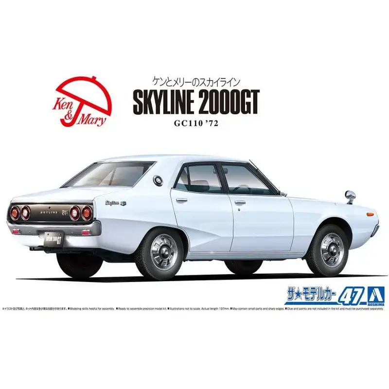 Op = Op Nissan gc110 skyline 2000gt 1972 Schaalmodel