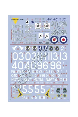 Sticker Royal Navy:Westland SEA KING HAS.1706 NAS, 819 NAS, 820 NAS & 824 NASWestland SEA KING HAS.2824 NAWestland SEA KING HU.5 Betaalbaar