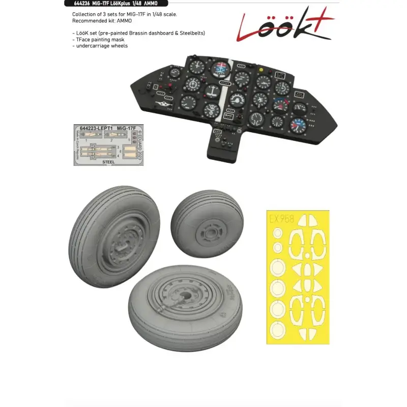 Mikoyen MiG-17F LööKplus 1/48 (designed to be used with AMMO kits) Accessoire Betaalbaar