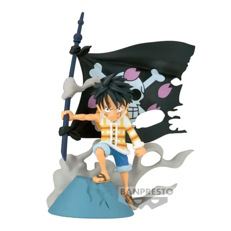 ONE PIECE - Monkey D. Luffy Figure - WCF-Log Stories 8cm Figuurtje Superprijs