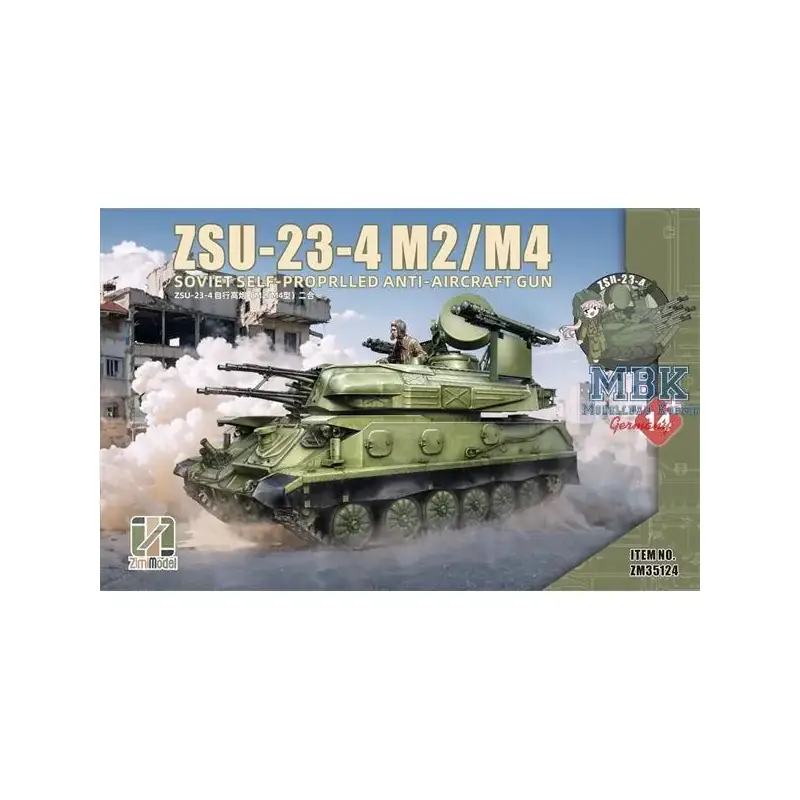 Betrouwbaar ZSU-23-4 M2/M4 Soviet self-propelled anti-aircraft Schaalmodel