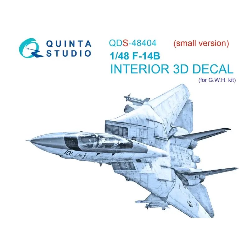 Hete Deal Grumman F-14B 3D-Printed & colored Interior on decal paper