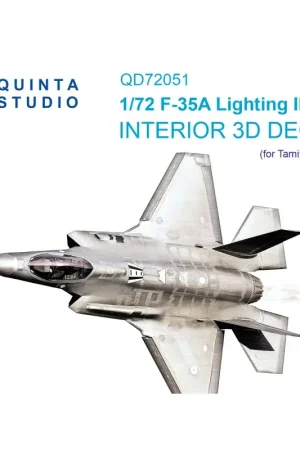 Beperkte Voorraad Lockheed-Martin F-35A Lighting II 3D-Printed & colored Interior on decal paper (designed to be used with Tamiya kits)