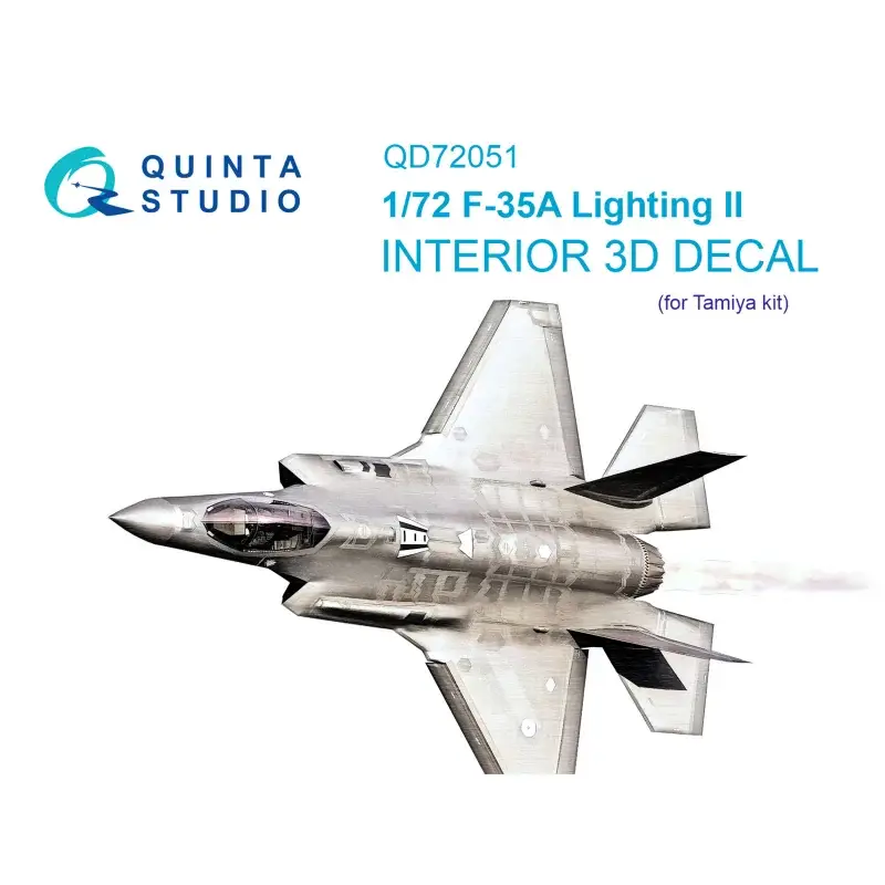 Beperkte Voorraad Lockheed-Martin F-35A Lighting II 3D-Printed & colored Interior on decal paper (designed to be used with Tamiya kits)