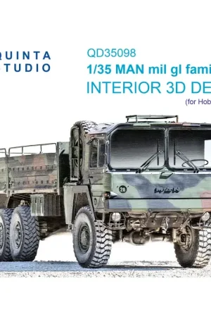 Dagaanbieding MAN mil gl family 3D-Printed & colored Interior on decal paper (designed to be used with Hobby Boss kits)