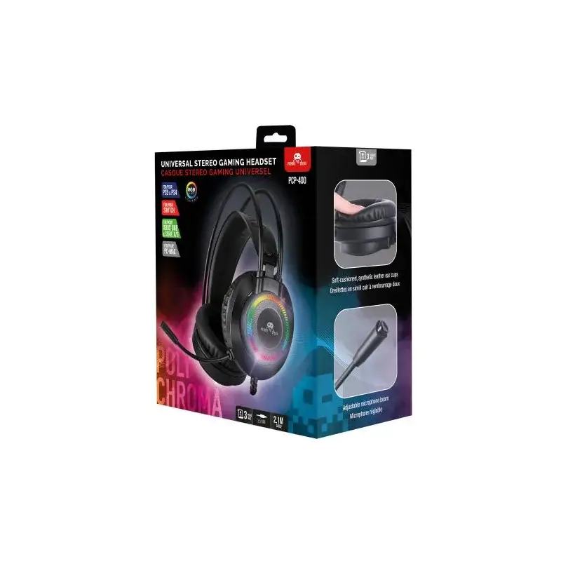 Superprijs Dubbele PCP-400 Polychroma-headset met achtergrondverlichting en microfoon voor PC/PS4/PS5/XBOXONE