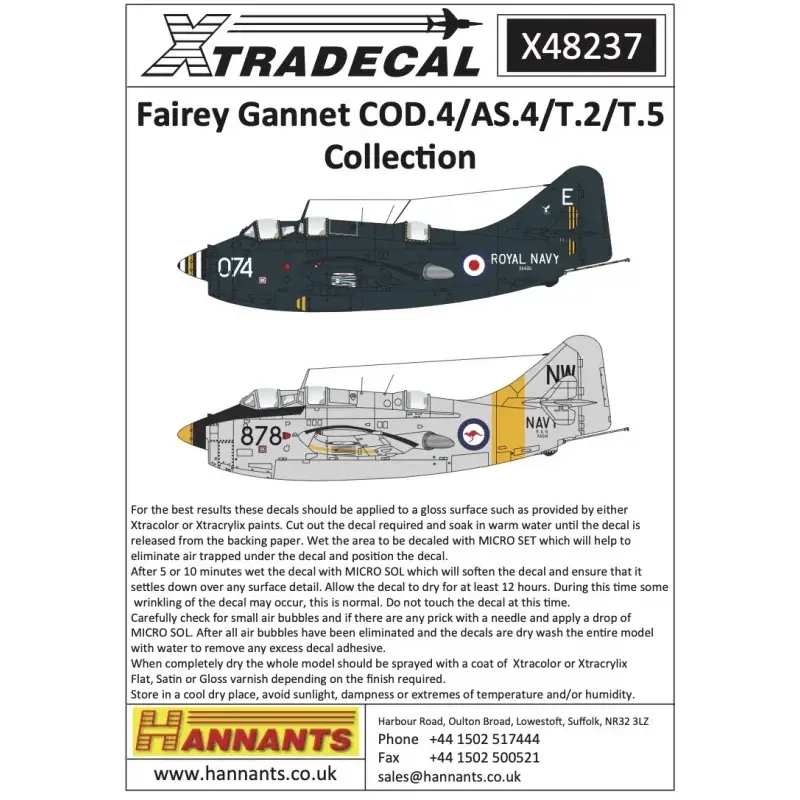 Voordeelprijs Fairey Gannet COD.4/AS.4/T.2/T.5 Collection (9) Decal