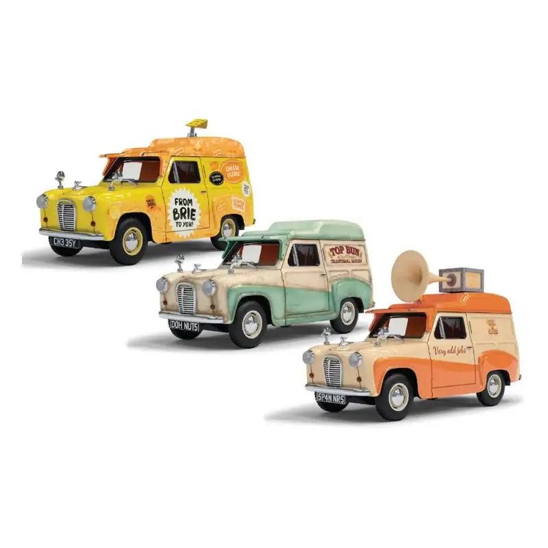 Wallace & Gromit Vehicle 1/43 Austin A35 Van Collection - Cheese Please!, Top Bun, Spick & Spanmobile Gratis Retour