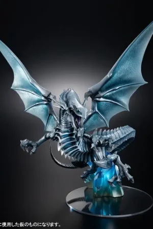 Gratis Retour Yu Gi Oh! Duel Monsters Kunstwerken Monsters Blue Eyes White Dragon Holografische editie PVC-beeld 28 cm