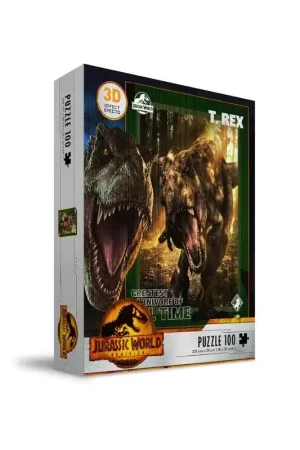Jurassic World T-Rex Poster 3D-effect puzzel 100st Gereduceerde Prijs