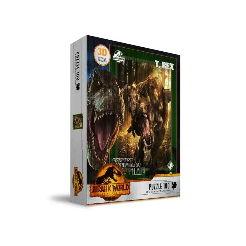 Jurassic World T-Rex Poster 3D-effect puzzel 100st Gereduceerde Prijs