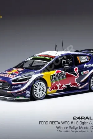 Ford fiesta wrc 1 ogier/ingrassia equipe ms sport red bull rally monte carlo 2018 Miniatuur Gereduceerde Prijs
