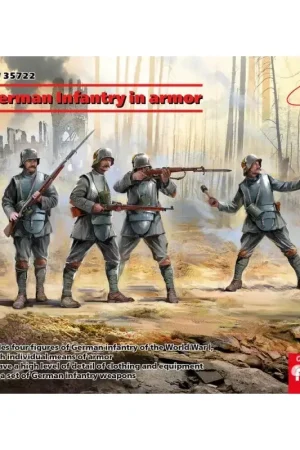 Speciale Aanbieding WWI Duitse infanterie in rmor Schaalmodel