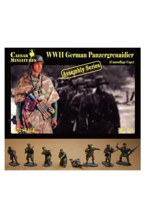 Lage Kosten Duitse Panzergrenadier Infanterie met Camouflage Capes (WOII) Figuren