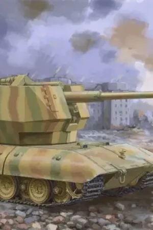 Uitverkoop E-100 Flakpanzer met/12.8cm Flak 40 Schaalmodel