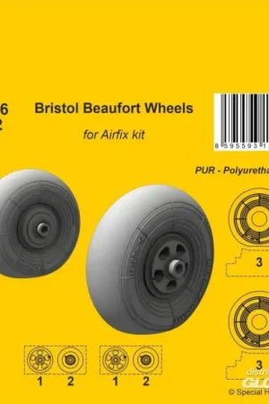 Bristol Beaufort Wielen 1/72 / voor Airfix kit Accessoire Uitverkoop