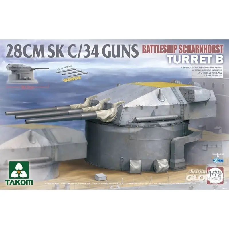 Veilige Betaling SLAGSCHIP SCHARNHORST Tur. B 28CMSK C/34GUNS Schaalmodel