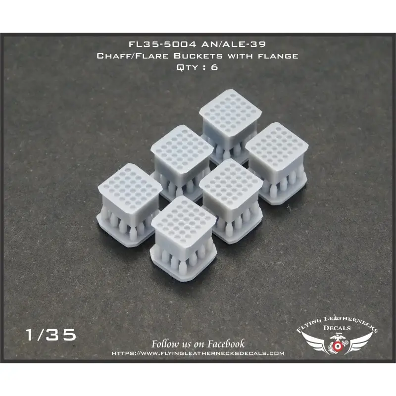 AN/ALE-39 Chaff/Flare-emmers met flens 3D Resin 6-emmers Accessoire Finale Uitverkoop