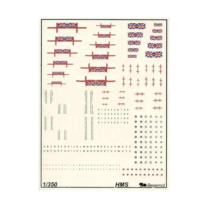 Opnieuw gedrukt! Royal Navy/RN vlaggen en markeringen Decal Finale Uitverkoop