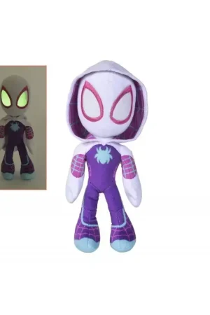 Flitsaanbieding Marvel knuffel Glow In The Dark Eyes Ghost Spider 25 cm Pluche