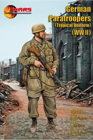 Aanbieding WWII Duitse parachutisten (tropisch uniform) Figuren
