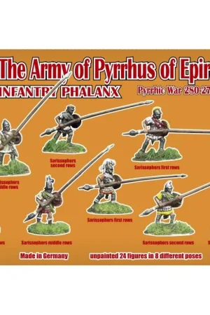 Het leger van Pyrrhus van Epirus INFANTRY PHALANX Set 1 Figuren Fabrieksprijs