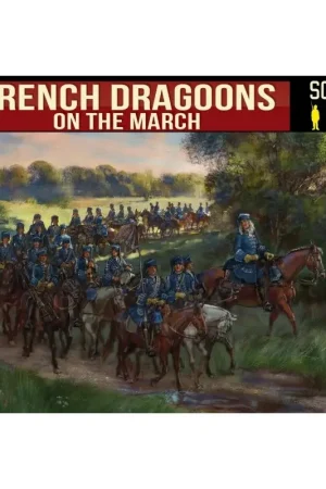 Franse Dragonders op de Mars. Spaanse Successieoorlog Figuren Gecertificeerd