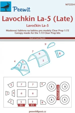 Gecertificeerd Lavochkin La-5/late (ontworpen voor gebruik met Clear Prop Models-kits) Accessoire