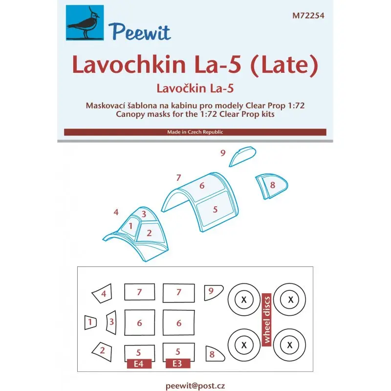 Gecertificeerd Lavochkin La-5/late (ontworpen voor gebruik met Clear Prop Models-kits) Accessoire